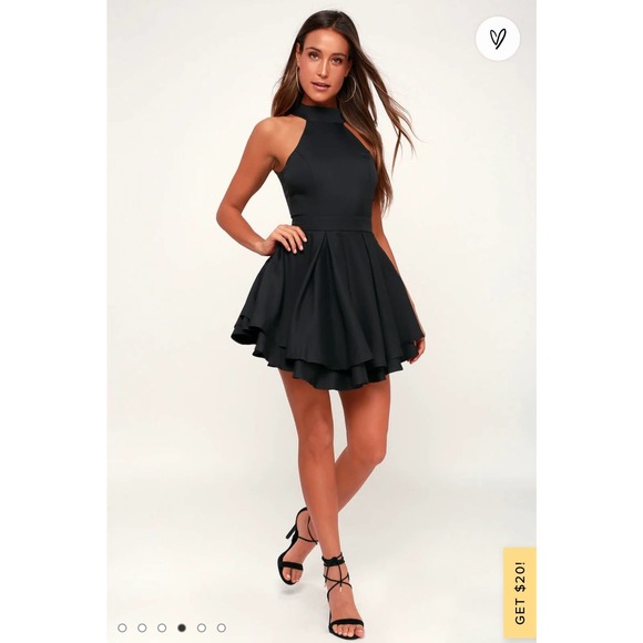 🍉 Lulus Dress Rehearsal Black Skater Dress - Picture 2 of 8